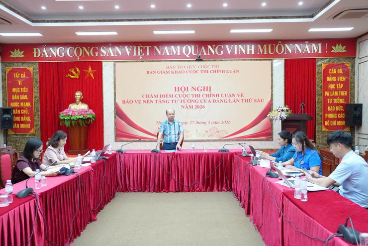XÃ THANH OAI CHẤM ĐIỂM CUỘC THI CHÍNH LUẬN BẢO VỆ NỀN TẢNG TƯ TƯỞNG CỦA ĐẢNG LẦN THỨ SÁU NĂM 2026- Ảnh 1.