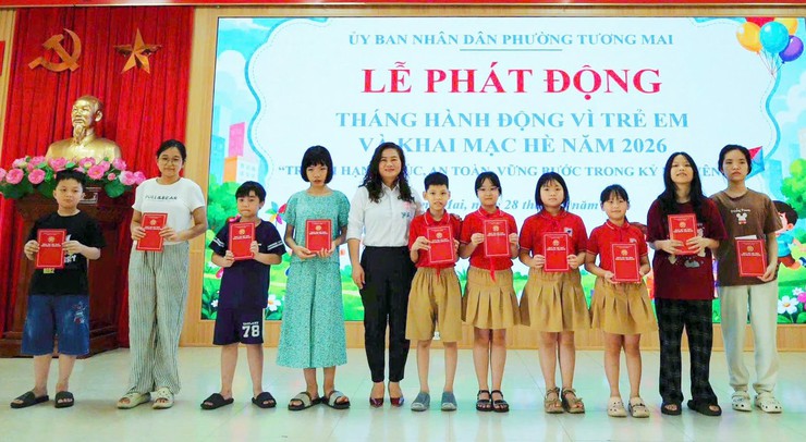 Phường Tương Mai phát động Tháng hành động vì trẻ em năm 2026- Ảnh 1.