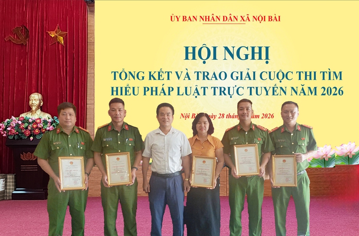 TRAO GIẢI CUỘC THI TÌM HIỂU PHÁP LUẬT TRỰC TUYẾN XÃ NỘI BÀI NĂM 2026- Ảnh 1.