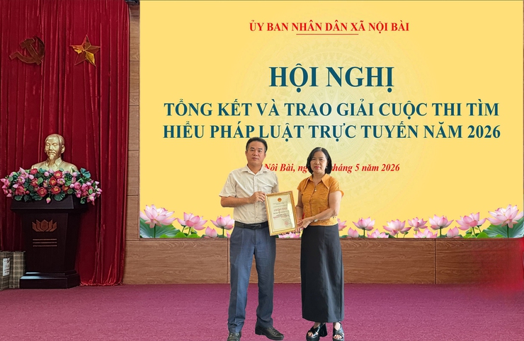 TRAO GIẢI CUỘC THI TÌM HIỂU PHÁP LUẬT TRỰC TUYẾN XÃ NỘI BÀI NĂM 2026- Ảnh 2.