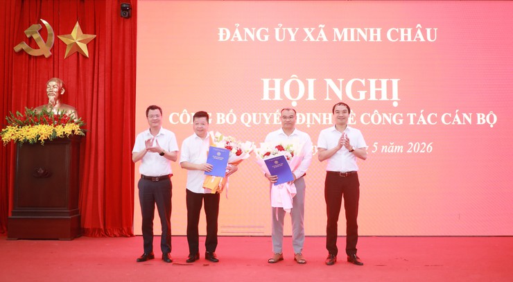 Xã Minh Châu công bố các Quyết định về công tác cán bộ và chuyển giao hội Người cao tuổi, Hội Chữ thập đỏ về trực thuộc Uỷ ban MTTQ Việt Nam xã.- Ảnh 5.