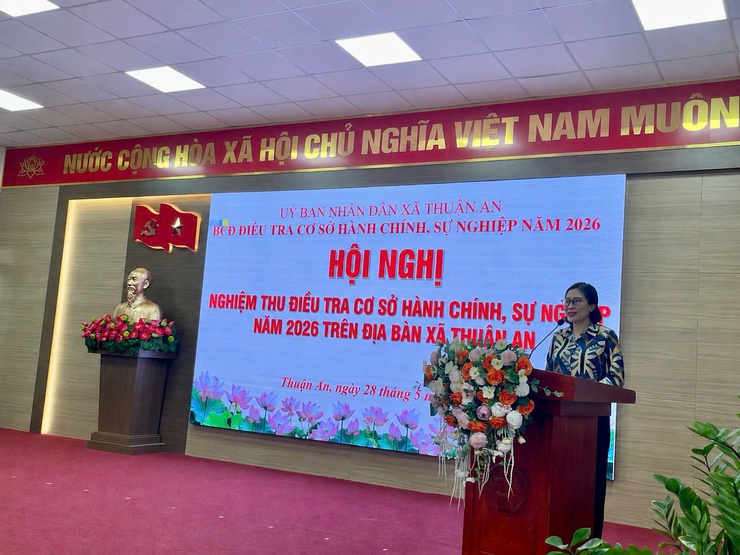 Xã Thuận An nghiệm thu kết quả cuộc Điều tra cơ sở hành chính, sự nghiệp năm 2026- Ảnh 3.