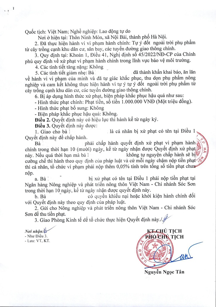 XÃ NỘI BÀI XỬ PHẠT NGHIÊM TRƯỜNG HỢP ĐỐT RƠM RẠ GÂY Ô NHIỄM MÔI TRƯỜNG- Ảnh 6.