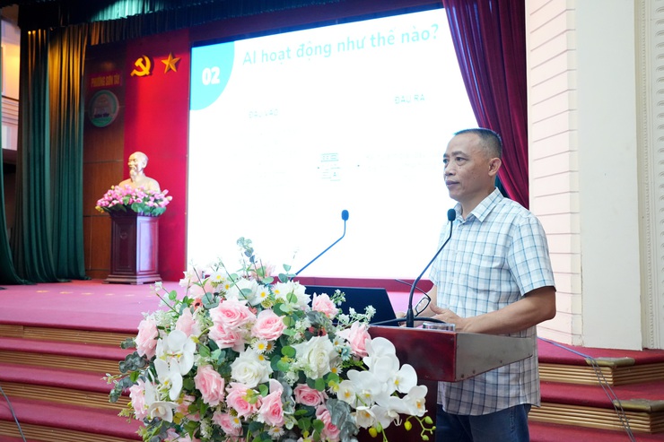 SƠN TÂY TẬP HUẤN NÂNG CAO KỸ NĂNG ỨNG DỤNG AI TRONG GIẢNG DẠY CHO KHỐI TIỂU HỌC- Ảnh 1.