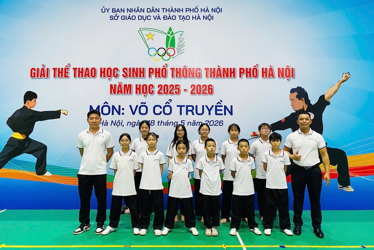 DẤU ẤN ĐOÀN THỂ THAO HỌC SINH PHƯỜNG VĨNH HƯNG THAM GIA GIẢI THỂ THAO HỌC SINH PHỔ THÔNG THÀNH PHỐ HÀ NỘI NĂM HỌC 2025 - 2026- Ảnh 1.