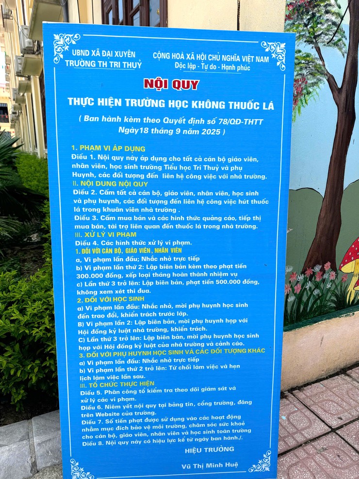 Trường Tiểu học Tri Thủy xây dựng “Trường học không khói thuốc” vì sức khỏe học sinh- Ảnh 2.