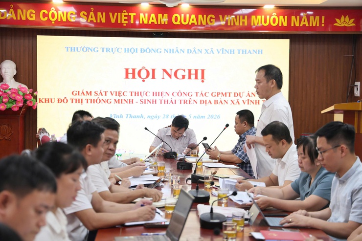 HĐND xã Vĩnh Thanh giám sát tiến độ giải phóng mặt bằng dự án Khu đô thị thông minh - sinh thái- Ảnh 1.