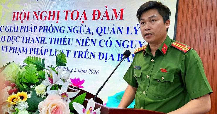 Cụm thi đua số 20 tổ chức hội nghị tọa đàm các giải pháp phòng ngừa, quản lý và giáo dục thanh thiếu niên có nguy cơ vi phạm pháp luật trên địa bàn. - Ảnh 5.