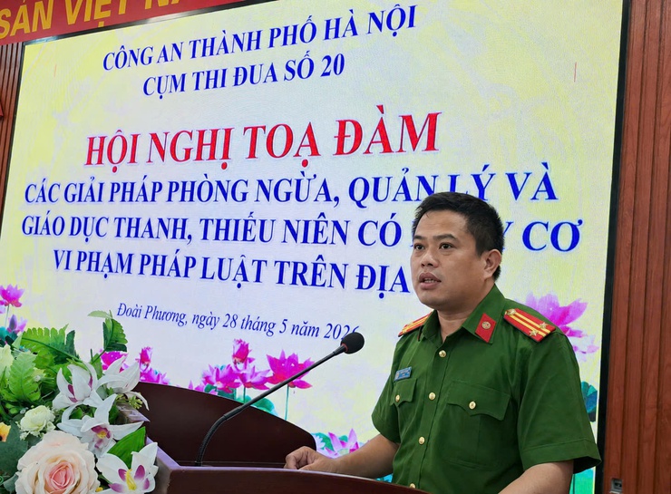 Cụm thi đua số 20 tổ chức hội nghị tọa đàm các giải pháp phòng ngừa, quản lý và giáo dục thanh thiếu niên có nguy cơ vi phạm pháp luật trên địa bàn. - Ảnh 6.