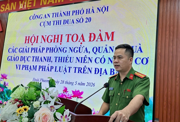 Cụm thi đua số 20 tổ chức hội nghị tọa đàm các giải pháp phòng ngừa, quản lý và giáo dục thanh thiếu niên có nguy cơ vi phạm pháp luật trên địa bàn. - Ảnh 7.