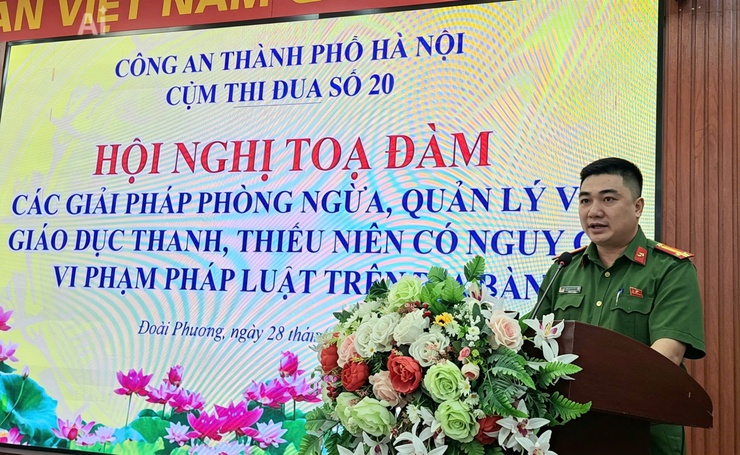 Cụm thi đua số 20 tổ chức hội nghị tọa đàm các giải pháp phòng ngừa, quản lý và giáo dục thanh thiếu niên có nguy cơ vi phạm pháp luật trên địa bàn. - Ảnh 8.