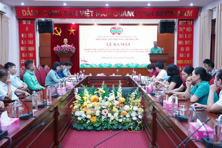 Hội Nông dân phường Chương Mỹ ra mắt Chi hội nghề nghiệp “Làng nghề điêu khắc đá”, Câu lạc bộ nông dân bảo vệ môi trường và các tổ nghề nghiệp năm 2026- Ảnh 1.