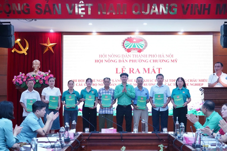 Hội Nông dân phường Chương Mỹ ra mắt Chi hội nghề nghiệp “Làng nghề điêu khắc đá”, Câu lạc bộ nông dân bảo vệ môi trường và các tổ nghề nghiệp năm 2026- Ảnh 6.