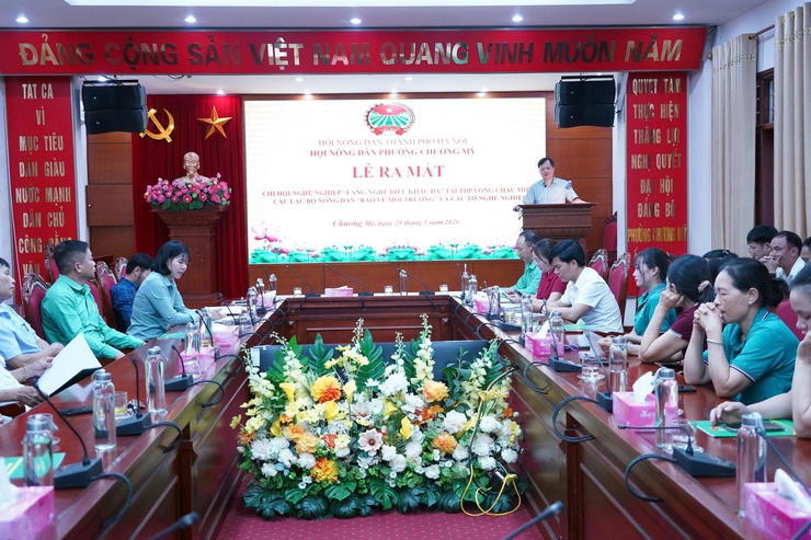Hội Nông dân phường Chương Mỹ ra mắt Chi hội nghề nghiệp “Làng nghề điêu khắc đá”, Câu lạc bộ nông dân bảo vệ môi trường và các tổ nghề nghiệp năm 2026- Ảnh 3.