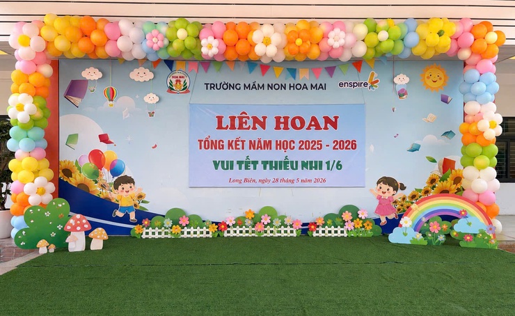 Trường mầm non Hoa Mai tổ chức lễ tổng kết năm học 2025 - 2026- Vui tết thiếu nhi 1/6- Ảnh 1.