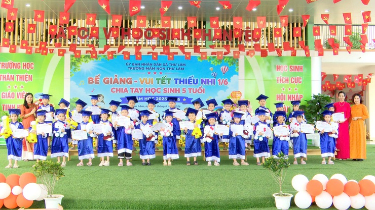TRƯỜNG MẦM NON THƯ LÂM TỔ CHỨC BẾ GIẢNG NĂM HỌC 2025 – 2026, CHIA TAY HỌC SINH 5 TUỔI VÀ VUI TẾT THIẾU NHI 1/6- Ảnh 36.