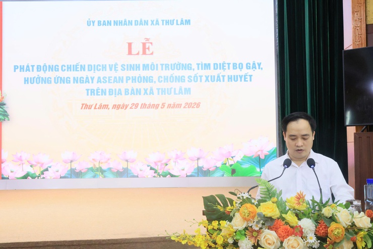 Ủy ban nhân dân xã Thư Lâm tổ chức Lễ phát động chiến dịch vệ sinh môi trường, tìm diệt bọ gậy hưởng ứng Ngày ASEAN phòng, chống sốt xuất huyết- Ảnh 1.