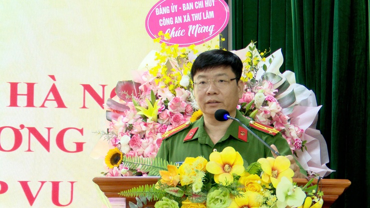 CÔNG AN XÃ THƯ LÂM TỔ CHỨC LỄ CÔNG BỐ QUYẾT ĐỊNH CỦA GIÁM ĐỐC CÔNG AN THÀNH PHỐ HÀ NỘI VỀ VIỆC THĂNG CẤP, NÂNG LƯƠNG CẤP BẬC HÀM SĨ QUAN NGHIỆP VỤ- Ảnh 16.