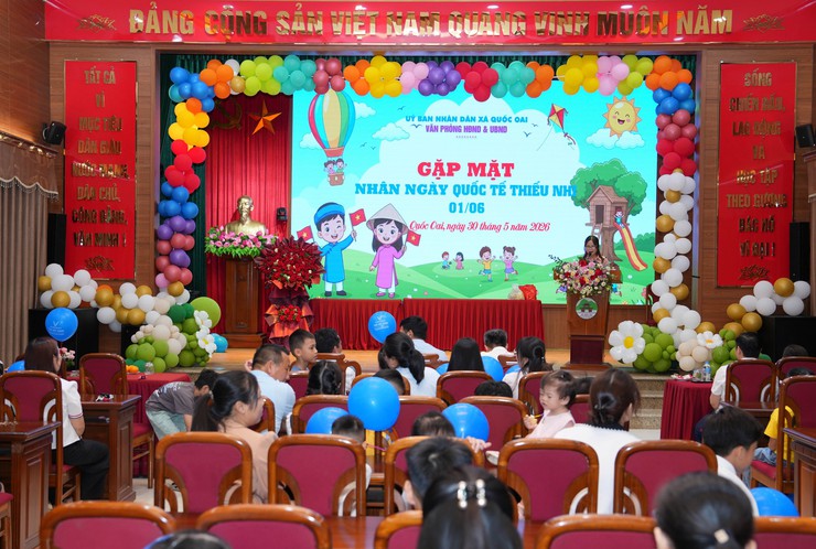 VĂN PHÒNG HĐND VÀ UBND XÃ QUỐC OAI TỔ CHỨC GẶP MẶT NHÂN DỊP QUỐC TẾ THIẾU NHI 1/6- Ảnh 1.