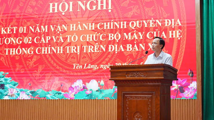 YÊN LÃNG SƠ KẾT MỘT NĂM VẬN HÀNH MÔ HÌNH CHÍNH QUYỀN ĐỊA PHƯƠNG HAI CẤP - Ảnh 3.