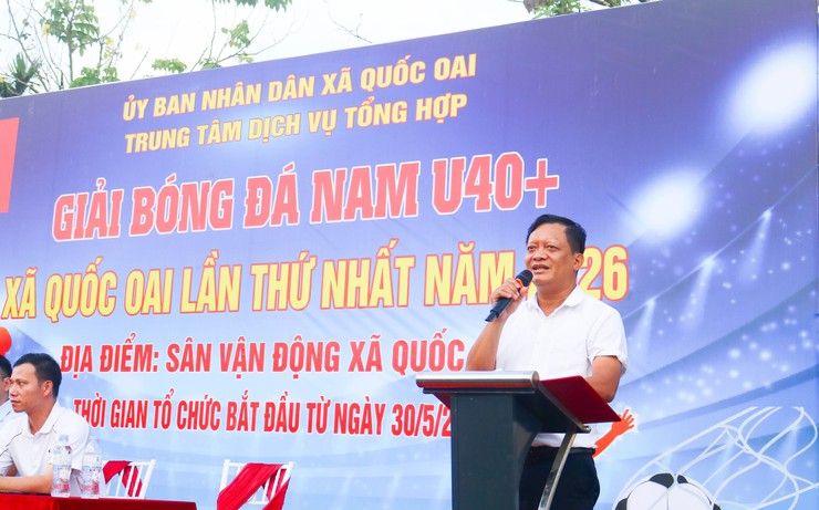 Khai mạc giải bóng đá U40+ xã Quốc Oai lần thứ I năm 2026- Ảnh 7.