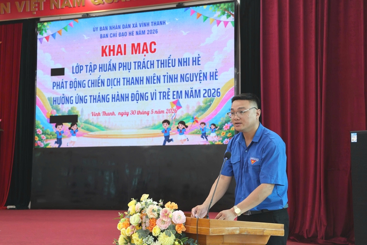 Vĩnh Thanh khai mạc lớp tập huấn phụ trách thiếu nhi hè, phát động Chiến dịch Thanh niên tình nguyện hè năm 2026- Ảnh 5.