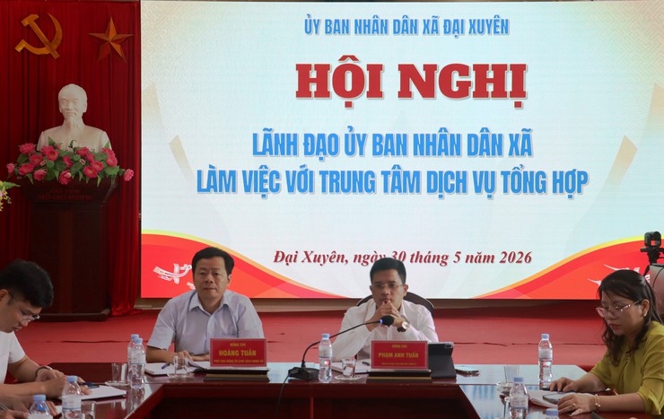 Lãnh đạo UBND xã làm việc với Trung tâm Dịch vụ tổng hợp về tình hình thực hiện nhiệm vụ của đơn vị- Ảnh 3.