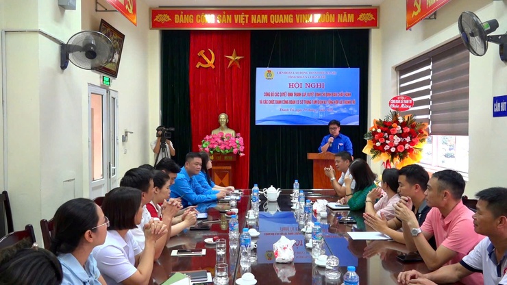 Thành lập Công đoàn cơ sở Trung tâm Dịch vụ tổng hợp xã Thanh Trì- Ảnh 1.