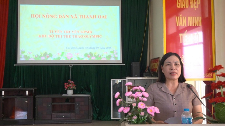 Hội Nông dân xã Thanh Oai tuyên truyền công tác giải phóng mặt bằng Dự án Khu đô thị thể thao Olympic tại thôn Cát Động- Ảnh 5.
