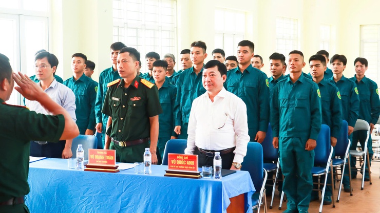 Khai mạc huấn luyện Dân quân cơ động xã Đại Xuyên năm 2026- Ảnh 1.