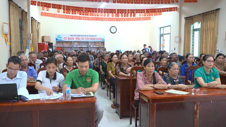 Cán bộ, hội viên nông dân thôn Kim Bài được tuyên truyền công tác giải phóng mặt bằng Dự án Khu đô thị thể thao Olympic- Ảnh 3.