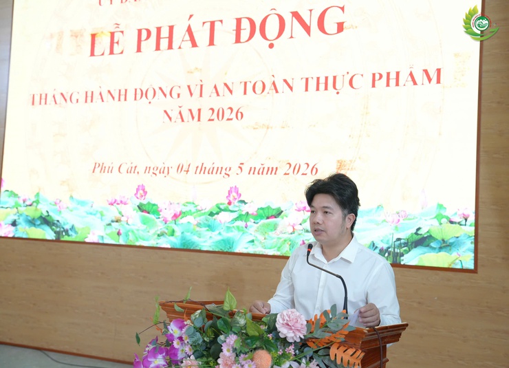 Phú Cát tổ chức lễ phát động "Tháng hành động vì an toàn thực phẩm" năm 2026 và tập huấn kiến thức ATTP- Ảnh 3.