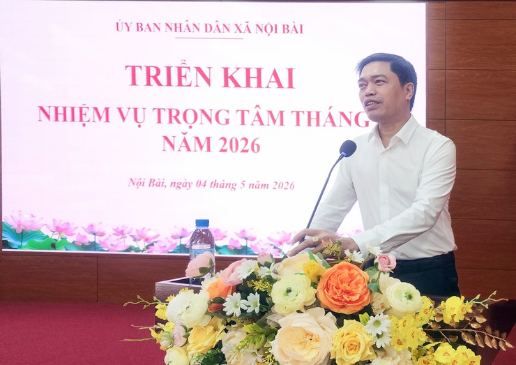 HĐND - UBND xã Nội Bài tổ chức Lễ chào cờ tháng 5/2026- Ảnh 3.