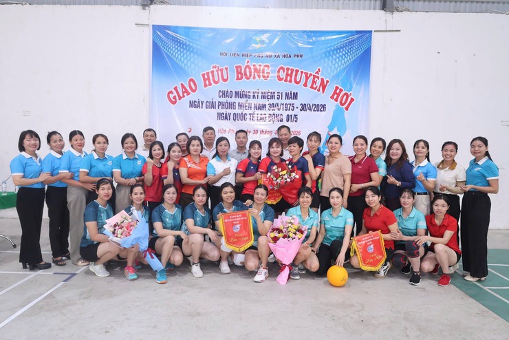Hội LHPN xã Hòa Phú: Sôi nổi chương trình giao lưu Bóng chuyền hơi năm 2026- Ảnh 1.