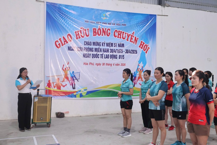 Hội LHPN xã Hòa Phú: Sôi nổi chương trình giao lưu Bóng chuyền hơi năm 2026- Ảnh 2.