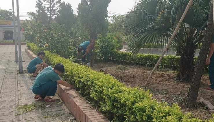 Lan tỏa “Chủ nhật xanh”: Cán bộ, chiến sĩ Ban CHQS xã Tam Hưng hành động vì môi trường- Ảnh 2.