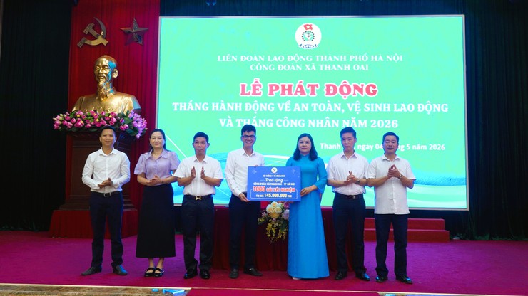 Công đoàn xã Thanh Oai phát động tháng hành động về an toàn, vệ sinh lao động và tháng công nhân năm 2026- Ảnh 8.