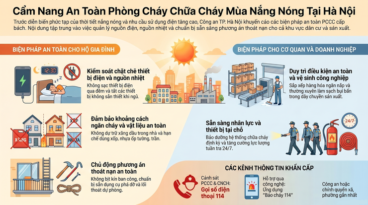 Đảm bảo an toàn pccc mùa nắng nóng trên địa bàn phường Giảng Võ- Ảnh 1.