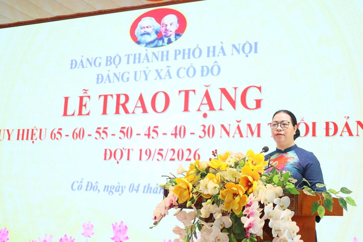 ĐẢNG ỦY XÃ CỔ ĐÔ TRAO HUY HIỆU ĐẢNG ĐỢT 19/5/2026- Ảnh 6.