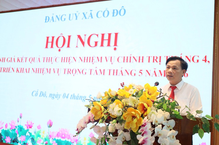 ĐẢNG ỦY XÃ CỔ ĐÔ TỔ CHỨC LỄ CHÀO CỜ ĐẦU TUẦN, TRIỂN KHAI NHIỆM VỤ THÁNG 5/2026- Ảnh 3.