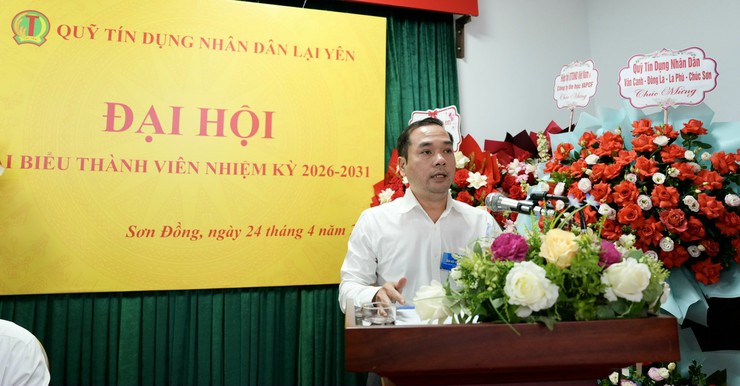 Quỹ tín dụng nhân dân Lại Yên tổ chức Đại hội đại biểu thành viên nhiệm kỳ 2026 - 2031- Ảnh 7.