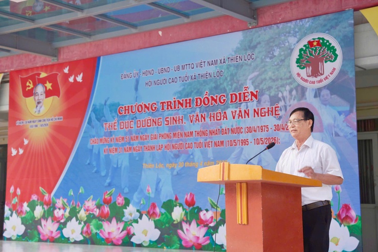 Hội Người cao tuổi xã Thiên Lộc giao lưu văn hóa, văn nghệ - thể dục dưỡng sinh chào mừng các ngày lễ lớn của đất nước.- Ảnh 7.