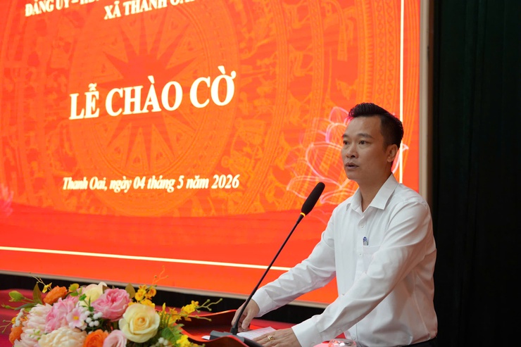 Thanh Oai tổ chức Lễ chào cờ tháng 5/2026, quán triệt nhiệm vụ trọng tâm- Ảnh 3.