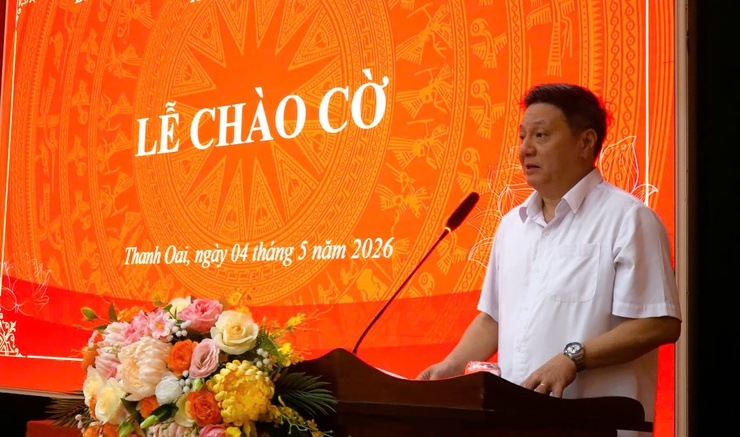 Thanh Oai tổ chức Lễ chào cờ tháng 5/2026, quán triệt nhiệm vụ trọng tâm- Ảnh 4.