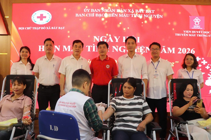 Xã Bất Bạt tổ chức Ngày hội hiến máu tình nguyện đợt 1 năm 2026- Ảnh 2.