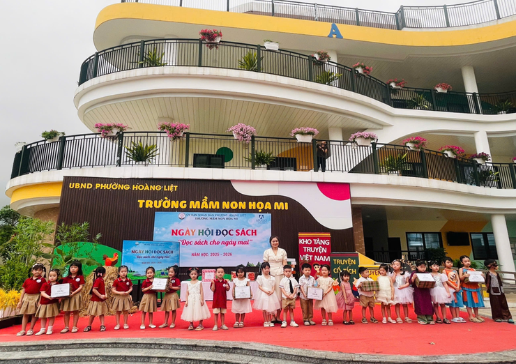 Trường Mầm non Họa Mi tổ chức “Ngày hội sách - Nơi ươm mầm tri thức”- Ảnh 10.