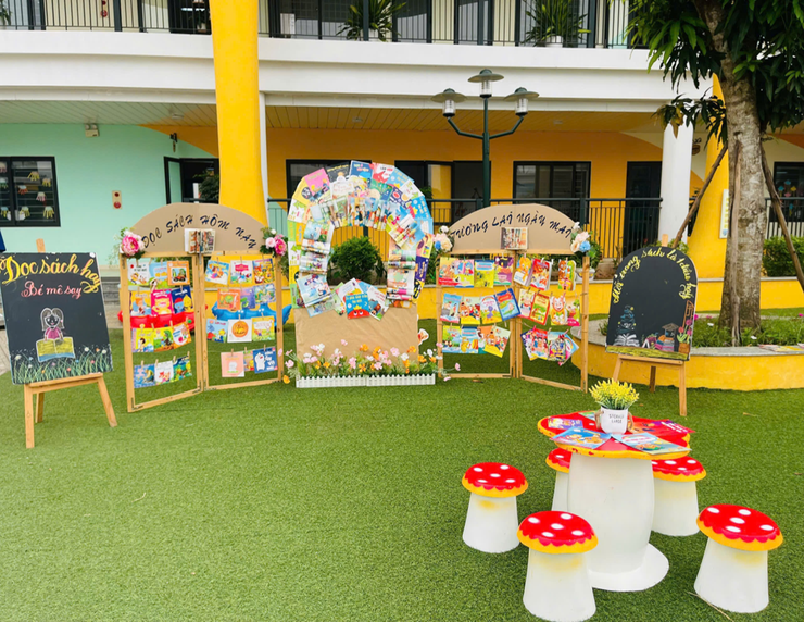 Trường Mầm non Họa Mi tổ chức “Ngày hội sách - Nơi ươm mầm tri thức”- Ảnh 2.