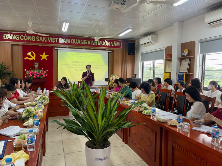 UBND phường Hoàng Liệt đón đoàn kiểm tra của Sở Giáo dục và Đào tạo thành phố Hà Nội về kiểm tra thực hiện nhiệm vụ giáo dục mầm non năm học 2025 - 2026.- Ảnh 2.
