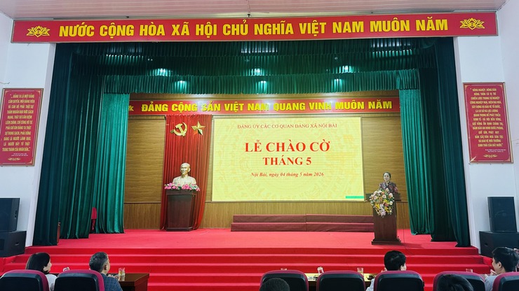 ĐẢNG BỘ CÁC CƠ QUAN ĐẢNG XÃ NỘI BÀI TỔ CHỨC LỄ CHÀO CỜ THÁNG 5/2026- Ảnh 2.
