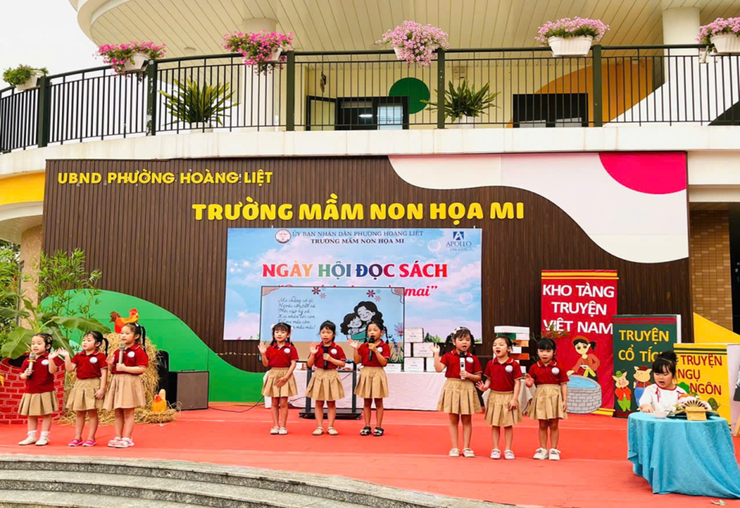 Trường Mầm non Họa Mi tổ chức “Ngày hội sách - Nơi ươm mầm tri thức”- Ảnh 7.